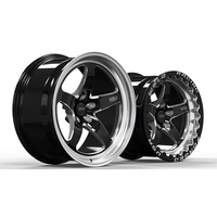 Jantes forgées monobloc style S71 15x10 17x10 18x10, beadlock personnalisé, noir brillant fraisé pour Camaro Mustang, jantes de course