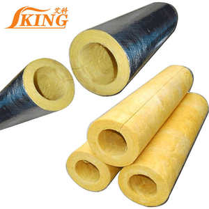 Isolation de tuyau en laine de verre doublée de feuille d'aluminium ISOKING 150mm d'épaisseur pour la construction et l'entrepôt certifié ISO - Product Image 1