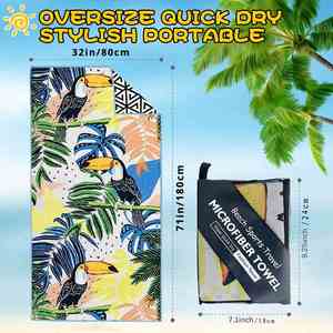 <b>Microfiber</b> Quick-Drying Double-Sided Compressible Disposable <b>Beach</b> <b>Towel</b> for Swim & Travel - Product Image 3