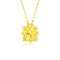 Pendentif trèfle à quatre feuilles scintillant en argent sterling 925, collier fin à la mode, bijoux pour femmes, cadeau de mariage de luxe, vente en gros