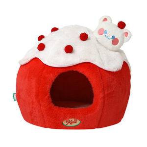 Miao Xiaoyuan Snowball Cat Nest Soft Warm Enclosed Pet <b>Bed</b> For Small Cats Autumn Winter Use - Product Image 5