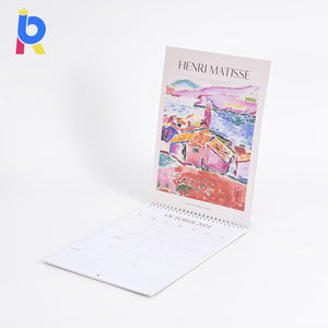 Индивидуальная печать на заказ, ежемесячный подвесной спиральный настенный календарь для офиса - Product Image 3