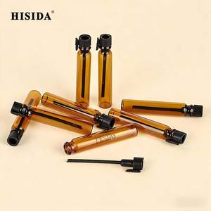 Miễn phí mẫu 1ml 1.5ml 2ml 3ml nước hoa dính hổ phách Glass Tester chai cho nước hoa với màu đen nhựa gậy - Product Image 2