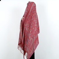 Logo personnalisé pour femmes doux et soyeux Pashmina Rave écharpe motif Paisley Pashmina châle enveloppant avec franges