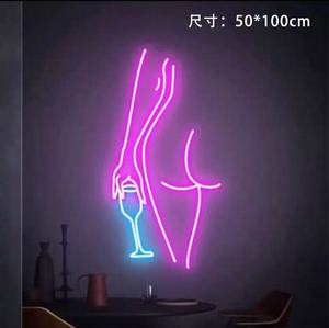 Thay đổi độ sáng Sexy Lady Neon dấu hiệu cho người đàn ông hang động điều khiển từ xa biến áp cung cấp điện tường trang trí cho Câu Lạc Bộ sinh nhật điện tử dấu hiệu - Product Image 6