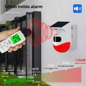 Động vật ngoài trời năng lượng mặt trời-Powered <span class=keywords><strong>wifi</strong></span> phát hiện chuyển động con người cảm biến hồng ngoại âm thanh báo động ánh sáng còi báo động cho Wildfire phòng chống ABS - Product Image 2