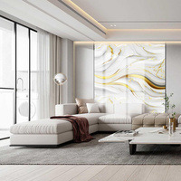 Panneau décoratif complet en marbre rose et violet de luxe avec motif doré, panneau mural en PVC 3D, panneau mural en marbre