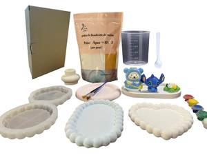 거품 없음 빠른 경화 8-10 분 에코 수지 주조 석고 분말 Jesmonite 키트 DIY 석고 트레이 공예 - Product Image 2