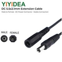 Câble d'extension DC 5,5x2,1 mm mâle vers femelle, câble de connecteur d'alimentation DC pour appareils électroniques