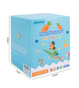 Nouveaux enfants éducation précoce 6-en-1 boîte d'intelligence Montessori serrure tirant ensemble en forme de carotte avec fruits correspondant jouet boîte occupée - Product Image 6