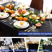 Nappes Rectangulaires en Polyester Extensible de 6 Pi² pour Fêtes, Salons Professionnels, Banquets et Mariages