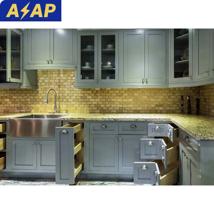 ASAP European Style Furniture One Stop Solution Kitchen Pantry Cupboards Solid Wood