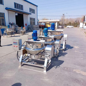 Hervidor eléctrico con camisa de calefacción de Gas de 50 a 1000L, hervidor de agua con camisa de vapor doble, olla de cocina Industrial - Product Image 4