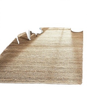 Tapis rond tressé 100% jute pour la maison, antidérapant, adapté aux animaux domestiques, fibre naturelle de haute qualité, grand format, tissé texturé - Product Image 4