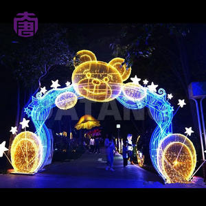 Arco de Navidad LED Circular 3D Personalizable con Motivos Luminosos, IP65 Impermeable, para Iluminación Navideña e Interior/Exterior de Jardines - Product Image 6