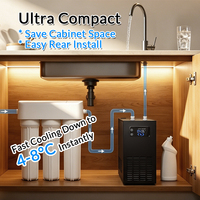 Refroidisseur d'eau automatique compact sous comptoir, système de refroidissement haute efficacité pour l'eau potable BSJD-2-F-W-005