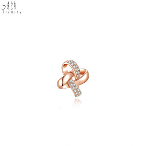 High Quality Wholesale Manufacturer Export Minimalist Shiny <b>Pendant</b> Jewelry 18K <b>Solid</b> Rose <b>Gold</b> Real Natural Diamonds <b>Pendant</b> - Product Image 2