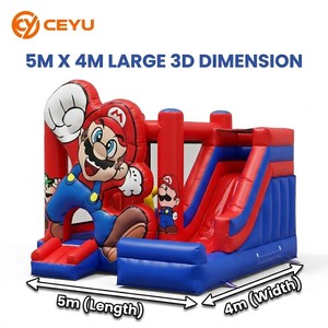 Château <span class=keywords><strong>gonflable</strong></span> Super <span class=keywords><strong>Mario</strong></span> avec toboggan pour enfants, prix d'usine, pour aire de jeux extérieure Ceyu - Product Image 3