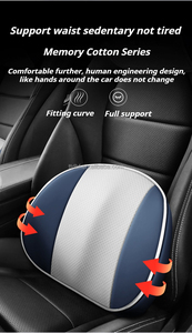 Appuie-tête <span class=keywords><strong>de</strong></span> voiture <span class=keywords><strong>Coussin</strong></span> cervical en mousse à mémoire <span class=keywords><strong>de</strong></span> forme Support lombaire en cuir PU Kit <span class=keywords><strong>de</strong></span> <span class=keywords><strong>coussin</strong></span> dorsal Premium Confortable Ensemble d'accessoires <span class=keywords><strong>de</strong></span> rembourrage - Product Image 4