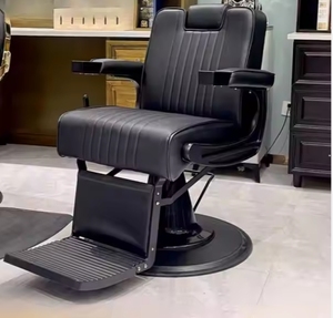 Fauteuil de Salon de Coiffure Rétro K en Gros, Réglable en Hauteur, Rotation à 360 Degrés, en Acier Inoxydable, Étanche, en Cuir PU, pour Salons de Beauté - Product Image 2