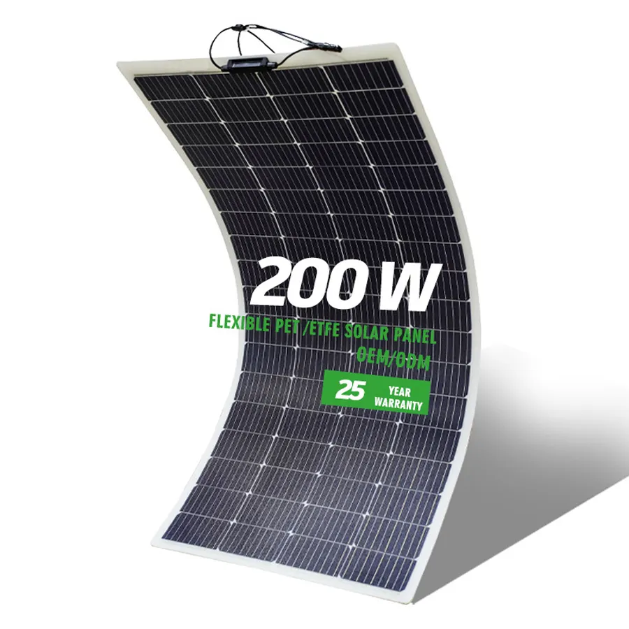 Commercio all'ingrosso della fabbrica 60w 100w 150w 200w 300w 400w modulo ad alta efficienza Mono ETFE celle solari pannello solare flessibile