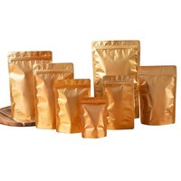 Sacs Doypack personnalisés en aluminium mat noir avec fermeture éclair, sachets refermables en Mylar de qualité alimentaire pour chewing-gum et aliments pour animaux de compagnie