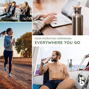 Bambaw Insulated Bottle 1000 Ml Stainless Steel Lead Free Water Bottle For Travel Outdoor Use - Product Image 6