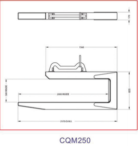 Elevador de Tubos de Hormigón Industrial <span class=keywords><strong>CQM</strong></span> / CF-<span class=keywords><strong>CQM</strong></span> para Obras de Construcción, Gancho Equilibrado de 2450 mm - Product Image 5
