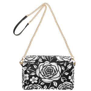 Wholesale Rose Crossbody Bag with Chain Custom <b>Purse</b> for Women Vintage Flower Print <b>Small</b> Square Shoulder Bag for Party - Product Image 1