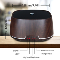 Diffuseur d'huiles essentielles électrique de luxe 700 ml, humidificateur ultrasonique, commande à distance par application WiFi, plastique, pour table, garantie 1 an