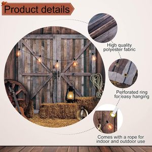 Western Cowboy Party Décoration Fournitures <span class=keywords><strong>Chalet</strong></span> Grange Photo Arrière-plans Anniversaire Mariage Western Photo Props - Product Image 4