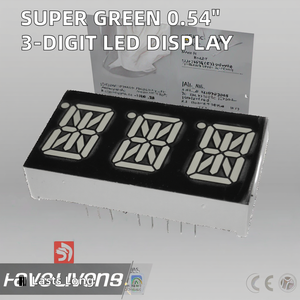 Display LED Alfanumerico a 3 Cifre e 14 Segmenti Super Green da 0,54 Pollici, Modello XH-5431-A/<span class=keywords><strong>BSG</strong></span>, Display LED a 16 Segmenti da 0,54 Pollici Più Luminoso - Product Image 2