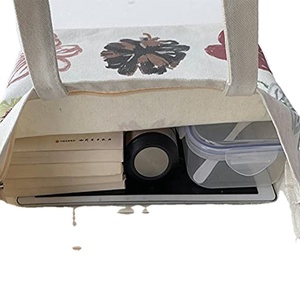 Sacs fourre-tout en toile de coton recyclée, naturels, vierges, personnalisables, avec fermeture éclair - Product Image 6