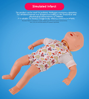 Maniquí de Obstrucción de las Vías Respiratorias en Bebés, Modelo de Entrenamiento de RCP Pediátrica para Educación en Ciencias Médicas, Material PVC, Modelo BIX-J140