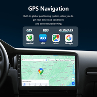 Autoradio universel 9 pouces 32 Go double DIN avec écran tactile IPS, navigation GPS, stéréo Android, lecteur multimédia DVD, CarPlay sans fil