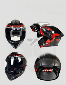 Casco de motocicleta con sistema de frenos antibloqueo de cara abierta Modular Unisex de alta calidad con aprobación de punto doble <span class=keywords><strong>Vior</strong></span> 1 año de garantía - Product Image 3