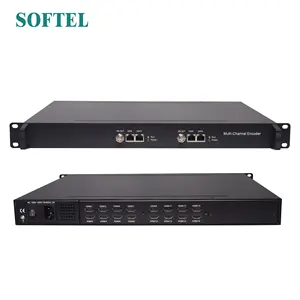 Codificador टीवी 8/16/24 बहु चैनलों डिजिटल Headends 16 चैनल Hd एनकोडर आईपीटीवी Hd एनकोडर H.264 SOFTEL/OEM hisilicon SFT3228S