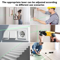 Niveau laser rotatif 360° à 12 niveaux de haute précision, autonivelant, portée 40m, pour intérieur/extérieur, avec trépied, batterie au lithium, faisceau vert industriel 3mm