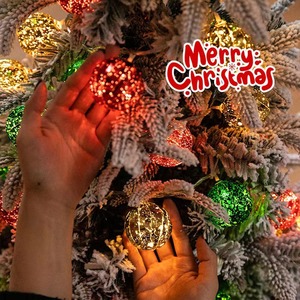 New Trending LED Light <b>String</b> <b>Ball</b> IP44 Home Decor Christmas Tree Hanging Ornament for Courtyard Party Supplies - Product Image 6