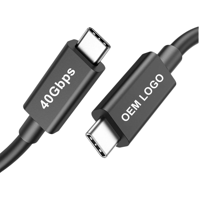 Factory Support Customization USBIF Certified USB4 Gen3 Cable 40Gbps 8K Video 240W 5A USB Type C for Thunderbolt 4