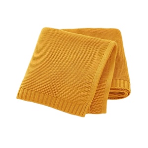 Bojay all'ingrosso 100% <span class=keywords><strong>cotone</strong></span> 80*100cm nuovo tipo <span class=keywords><strong>coperta</strong></span> da tiro <span class=keywords><strong>coperta</strong></span> per neonati Swaddle lavorata a maglia per neonati - Product Image 2