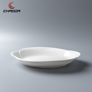 12-Inch Modern Restaurant Porcelain <strong>Serving</strong> Oval Platter with Large Stone Lines Ceramic <strong>Big</strong> <strong>Plate</strong> and Dinnerware Dishes - Product Image 2