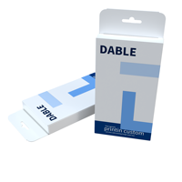 Échantillon gratuit Impression personnalisée Boîte d'emballage en papier avec cintre pour câble de données USB Câbles UBS-C Boîte en papier pour câbles de date de type C