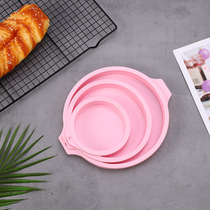 <b>Silicone</b> Cake Mold 4 6 8 Inch Round <b>Baking</b> Pan Flexible Stackable Food Grade Home <b>Baking</b> Tool - Product Image 1