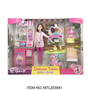 Muñeca de belleza de <span class=keywords><strong>princesa</strong></span> para niñas, juguete de chef de panadería y cocina, accesorios de juguete con horno, juego de carreras de muñecas a <span class=keywords><strong>la</strong></span> moda - Product Image 5
