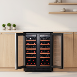Factory Dual-Zone High-End Stainless Steel Wine Refrigerator <b>Cabinet</b> Modern Business <b>Side</b> Doors Mini Eco-Friendly Wine Cellar - Product Image 1