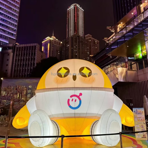 Riesiger aufblasbarer Charakter mit Food Balloon Cute Custom ized Advertising <span class=keywords><strong>Promotion</strong></span> Display Hochwertiger tragbarer Hamburger - Product Image 5