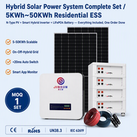 Système d'énergie solaire hybride domestique 5kW 10kW 12kW avec système de stockage d'énergie à batterie au lithium 10kWh 15kWh 20kWh 30kWh BMS WiFi CE
