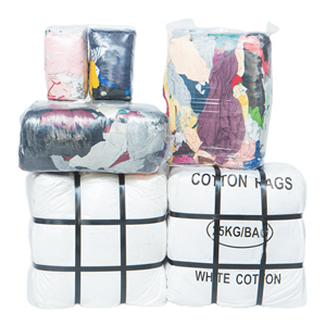 白い綿布のTシャツ型拭き取り布 100%綿 工業用清掃布 再生シンガポール綿布 No <span class=keywords><strong>S</strong></span> - Product Image 1