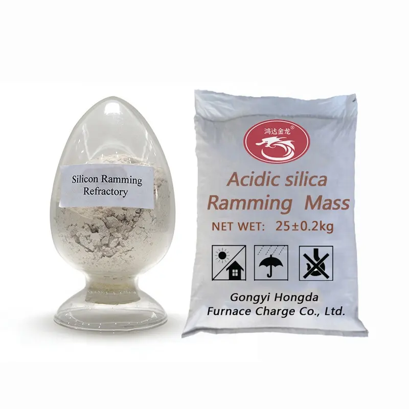 Induction furnace silica ramming mass mix acidic tundish quartzite ramming mass for steel furnace
